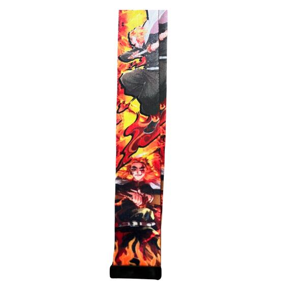 Anime Demon Slayer Kimetsu no Yaiba Rengoku Neck Lanyard Fabric One Size Unisex - Picture 3 of 6